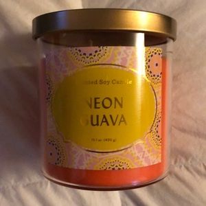 Neon guava candle